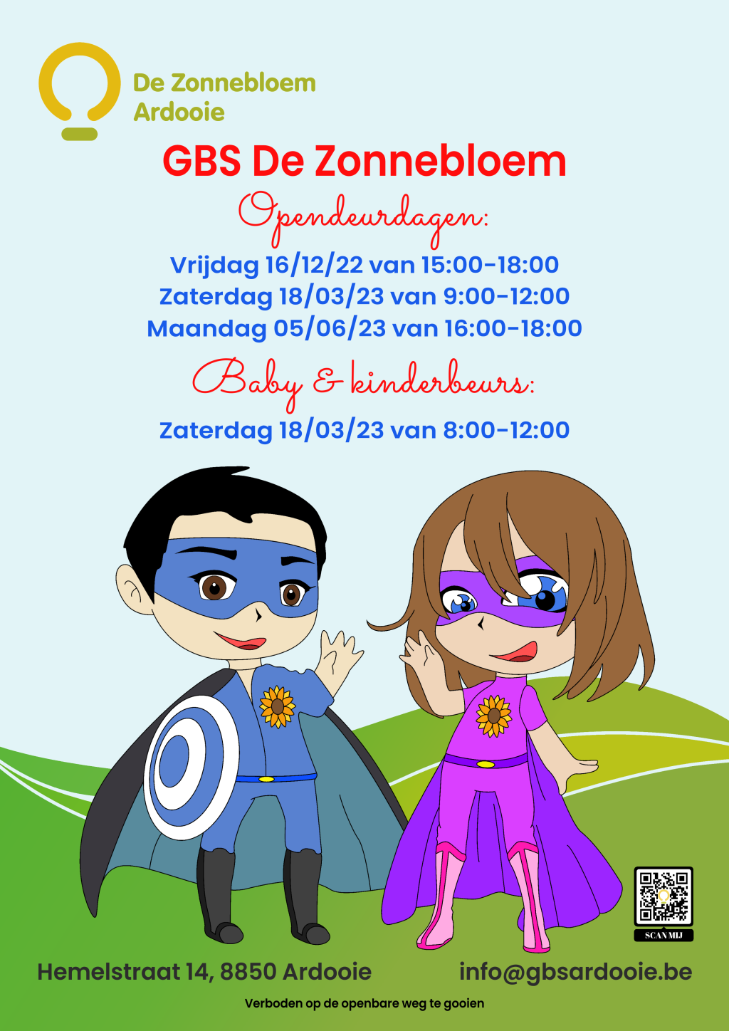 flyer affiche drie dagen